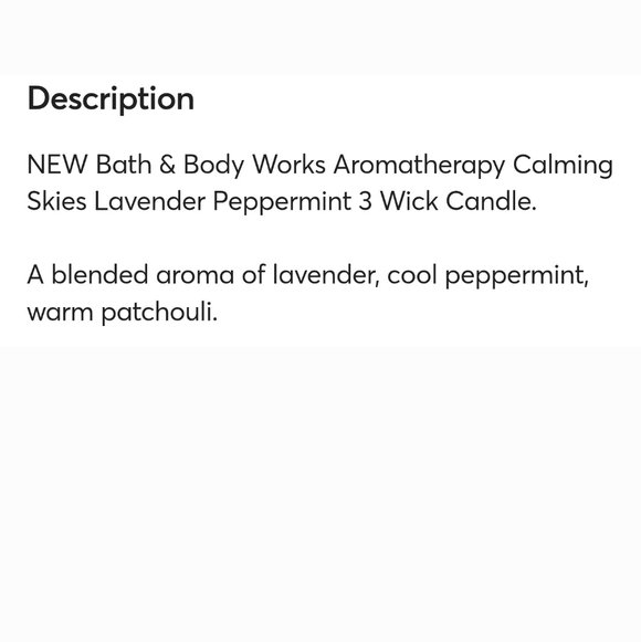 πBOGO 50% OFFπβοΈNWTβΌοΈ BBW "Lavender & Peppermint" 3-wick Aromatherapy Candle - Picture 6 of 10